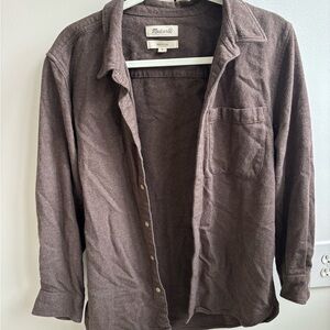 Madewell Men’s Perfect Fit Brown Flannel Shirt
